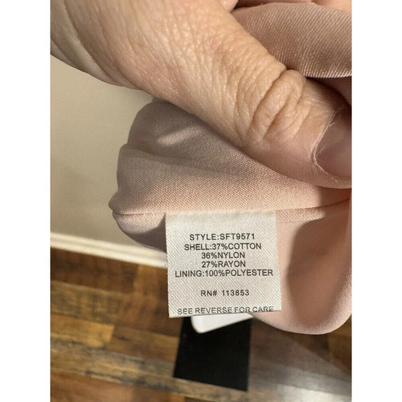 41Hawthorn Peach Sheer Lace Stop Top Women's Flutter Blouse Size Medium - Picture 5 of 6